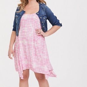 Torrid tie dye challis handkerchief dress